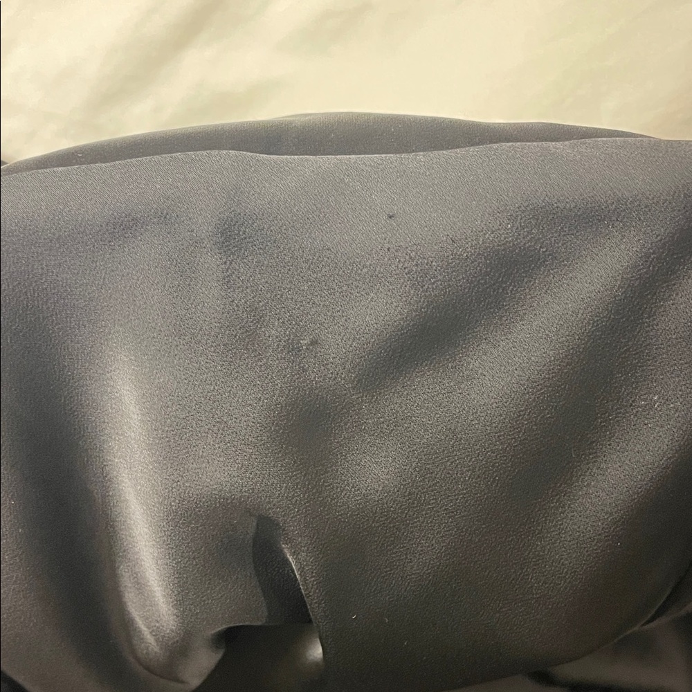 Birdie Grey Bridesmaid Dress - Black Matte Satin - Picture 4 of 4